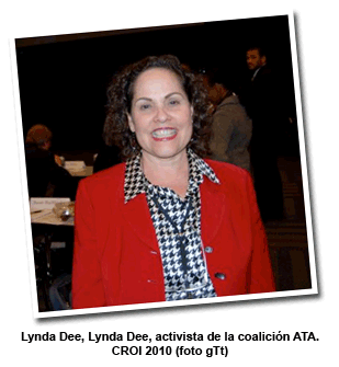 Conferencia CROI 2010: Lynda Dee, activista de la coalición ATAC (foto: gTt)